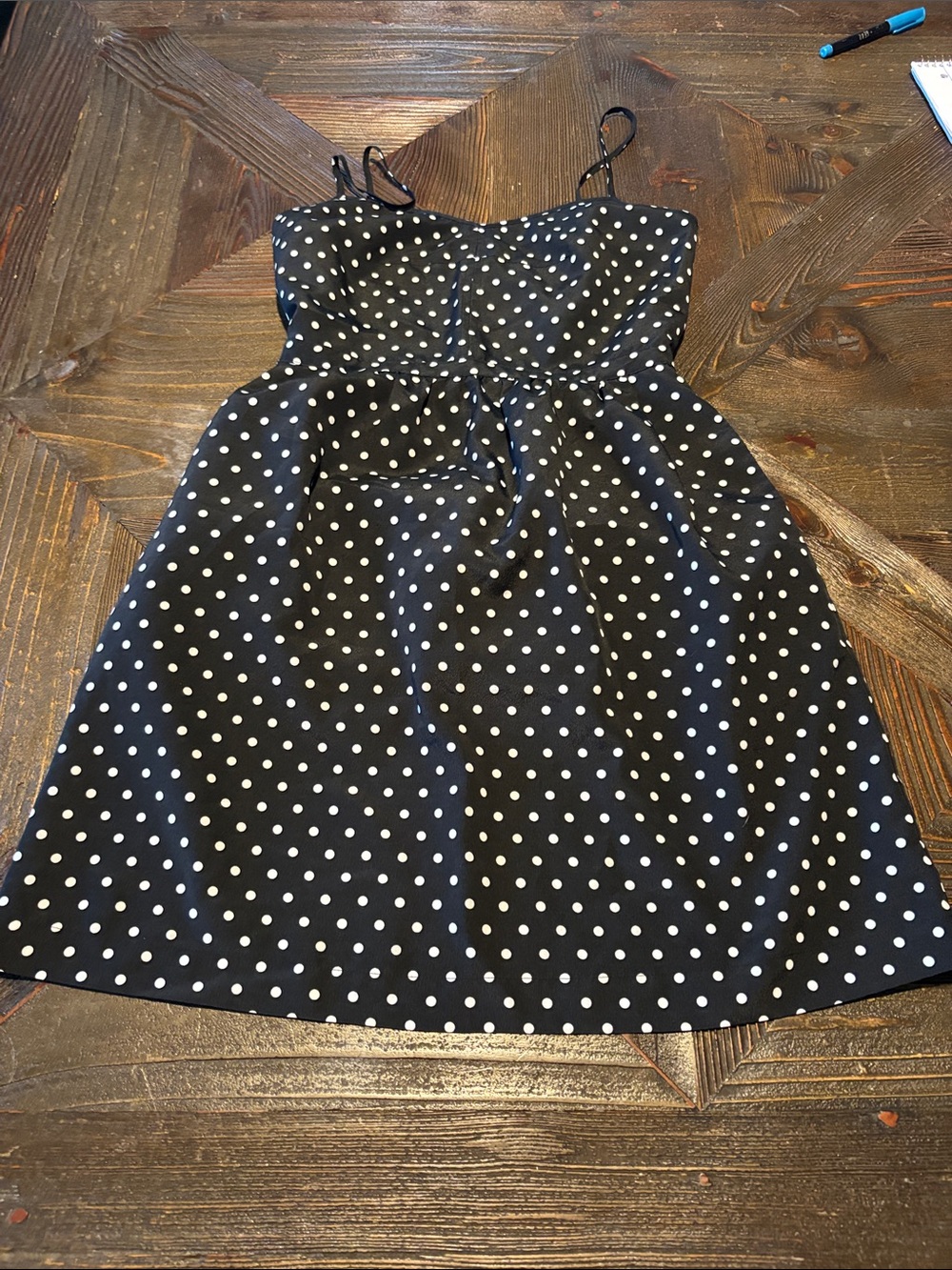 J. Crew Black and White Polka Dot Sleeveless Dress